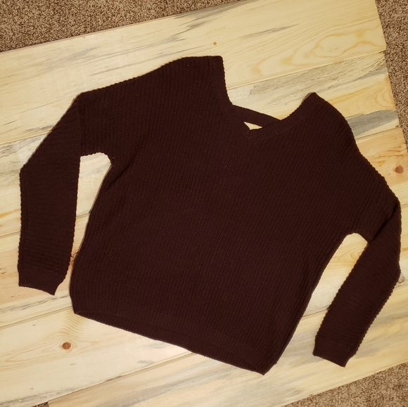 🚲 Rue 21 keyhole back magenta small sweater - Picture 4 of 4